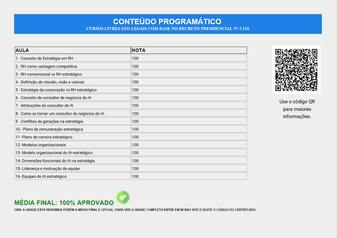 Verso do modelo de certificado da Escola EAD ConquistaFlix
